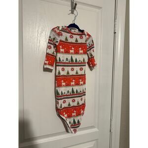 Angel Dear Reindeer Fair Isle baby knotted gown